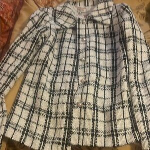 Stylish Black and White Women's Coat